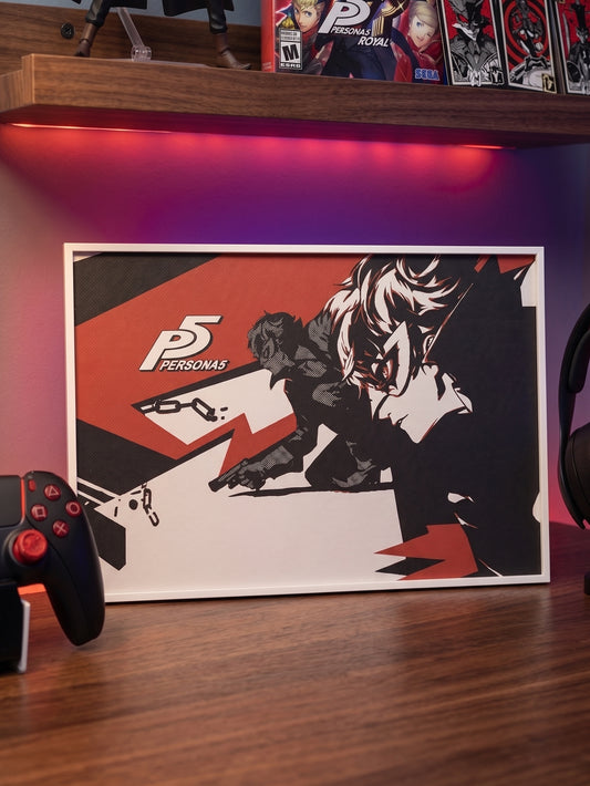 Cadre Persona 5 – Illustration Joker P5 – Déco Gaming Persona 5 Royal