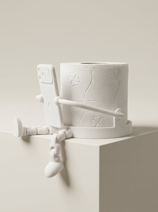 Porte-papier toilette articulé « smartphone »