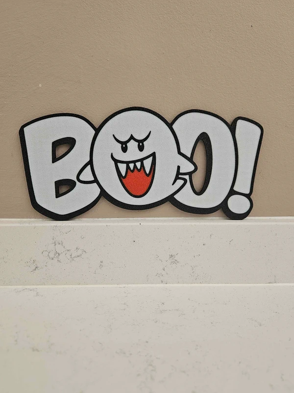 Enseigne Décorative Fantôme BOO Style Pop Art – Déco Gaming & Bureau