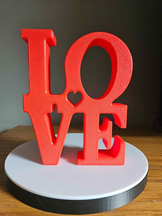 Sculpture LOVE Rouge – Décoration Pop Art – Idée Cadeau Mariage & Saint-Valentin